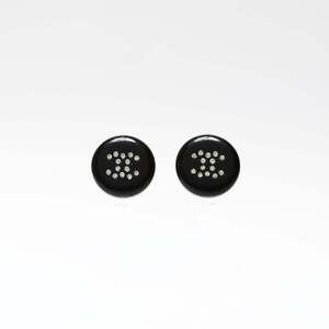 CHANEL Black Logo Earrings